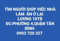 Tuyển 1 người giúp việc nhà dưới 50 tuồi